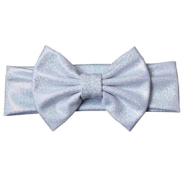 Baby Girls Headband Fashion Glitter Leather Bow Knot Head Bandage Kids Toddlers Head Wrap Hair Band Infant Clothes Accessories - Цвет: 9