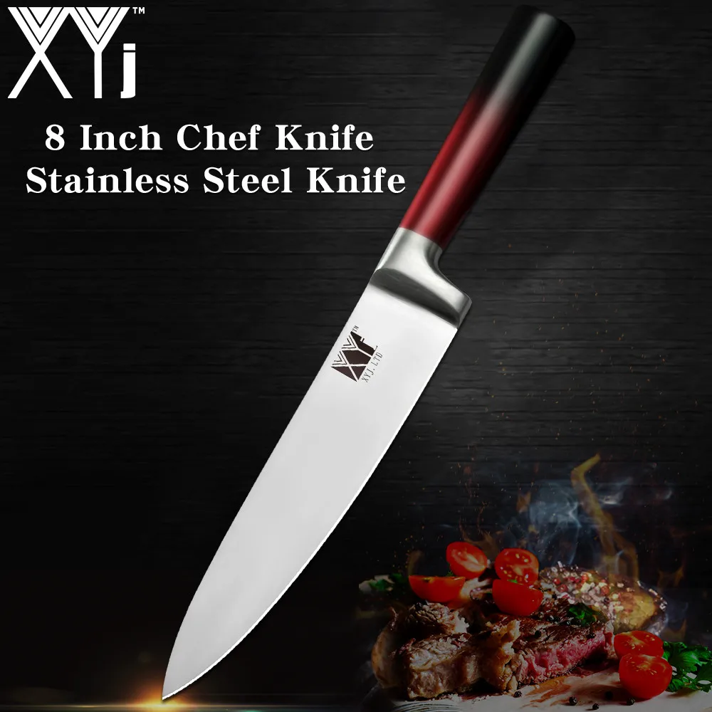 

XYj 3Cr13 High Carbon Balde Knife Stainless Steel Kitchen Knife Stainless Steel Chef Slicing Steak Knives Japanese Chef Tools