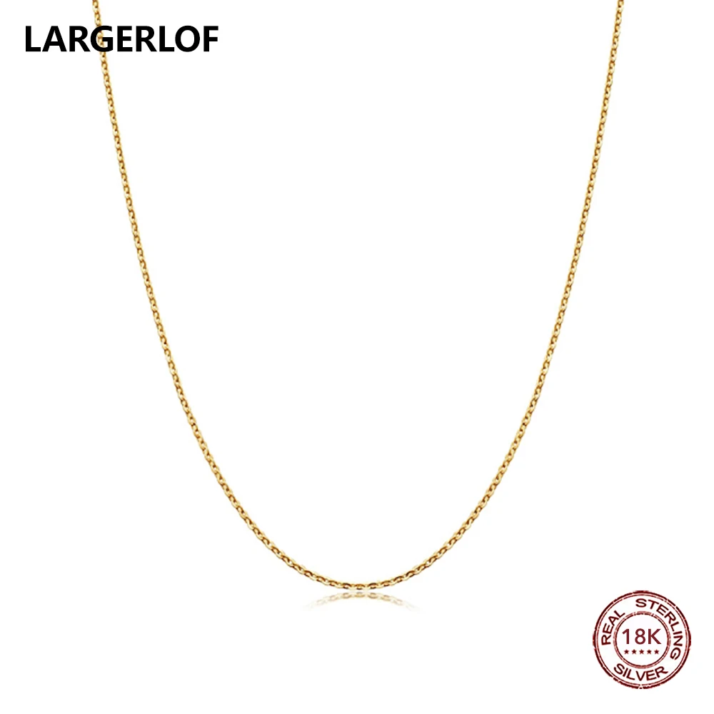 

LARGERLOF 45cm Rose Gold Necklace Women 18K Necklace Au750 Gold Necklace For Women Au50305