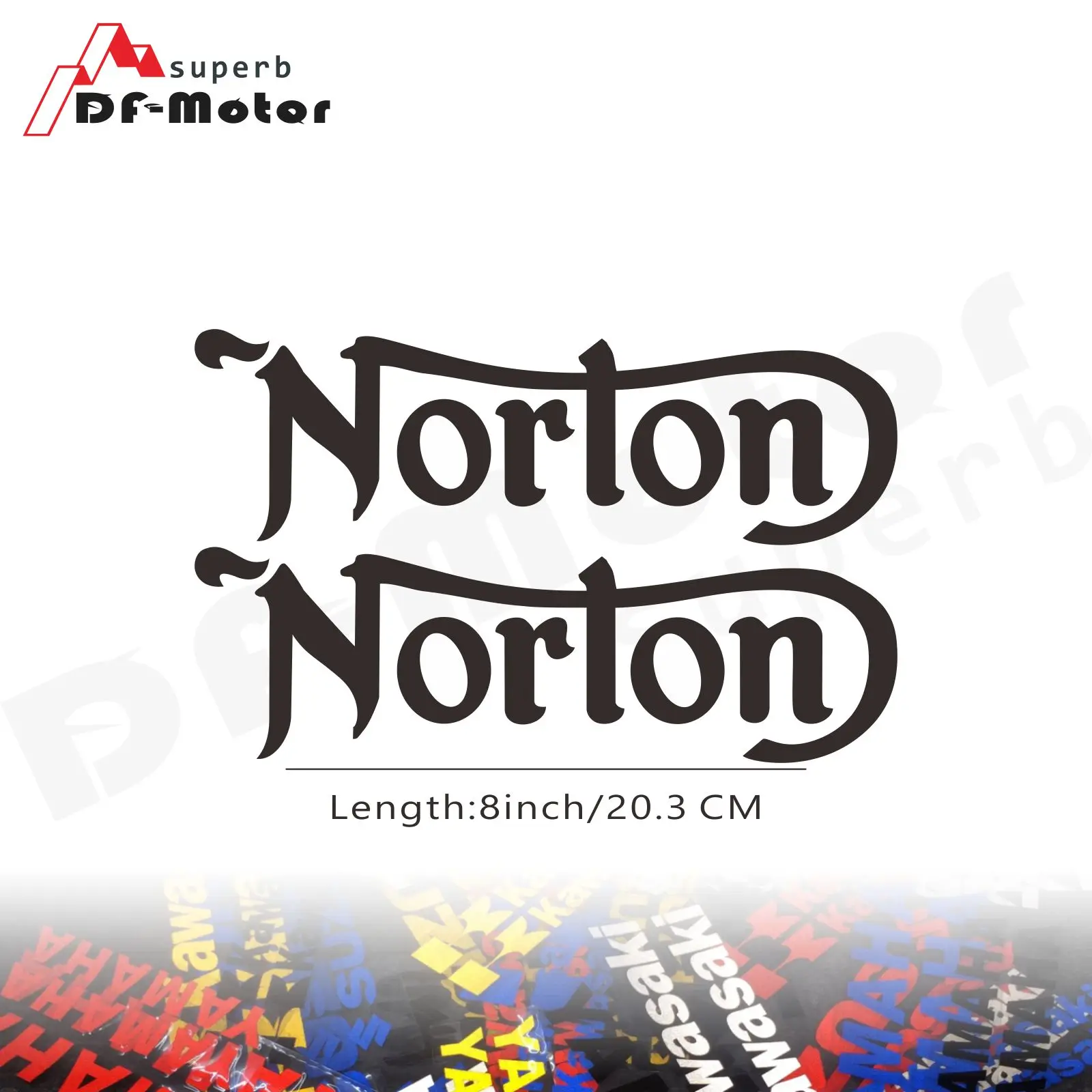 

8Inch Reflective Sticker Decal Motorcycle Car Sticker Wheels Fairing Helmet Sticker Decal For Norton Motorcycles Logo