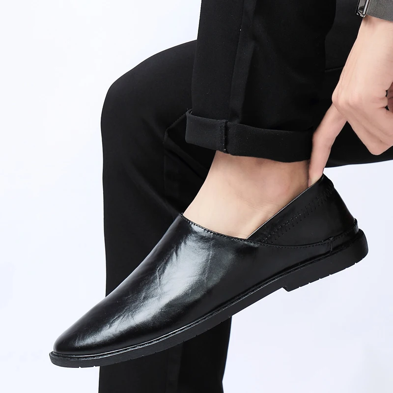 

casual shoes men genuine leather chaussure homme loafers chaussures hommes en cuir luxe breathable shoes zapatillas hombre L5