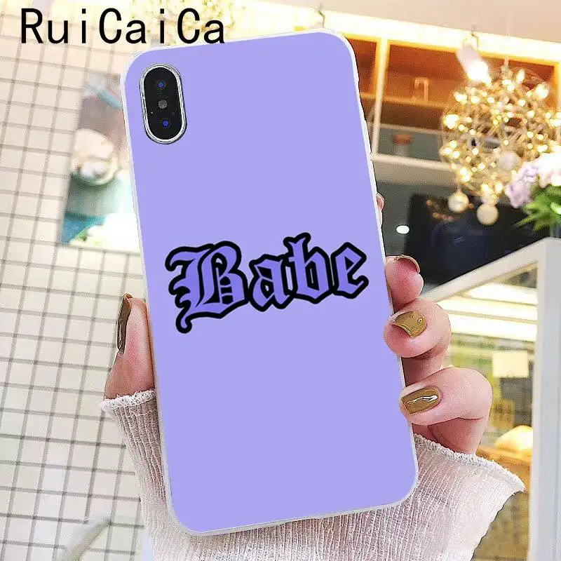 Ruicaica Babe babygirl honey line Text art роскошный уникальный дизайн чехол для телефона для iPhone 8 7 6 6S Plus 5 5S SE XR X XS MAX 10 чехол - Цвет: A16