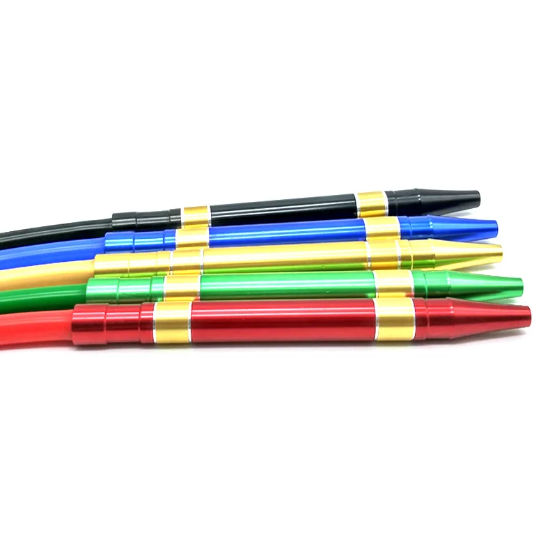 Hookah Shishia Aluminium Alloy Pipe Silicone Hose With Spring 1.8m For Hookahs Narguile Accessories For Man Woman hookah accessories