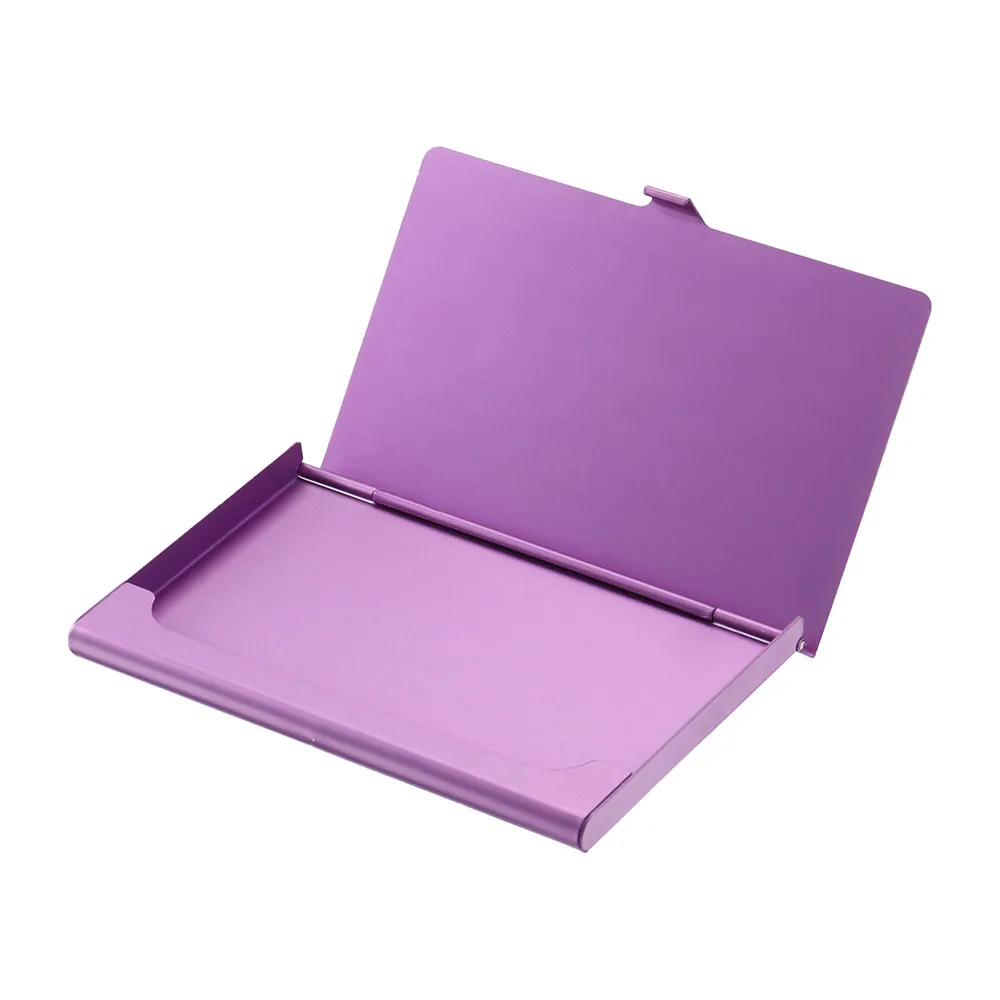 

Business Card Wallet women men yellow green purple Aluminum Alloys Portable Creative Holder Metal Cover Credit Cards case