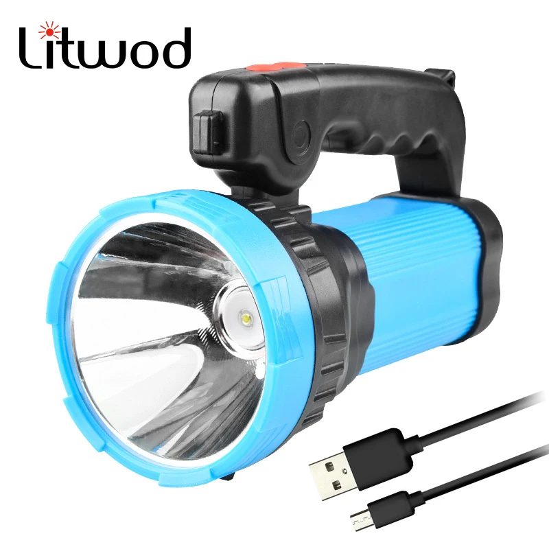 

Litwod Z20186 LED Flashlight XM-L T6 Aluminum Torch Portable Lanterns rechargeable Built in battery power bank function