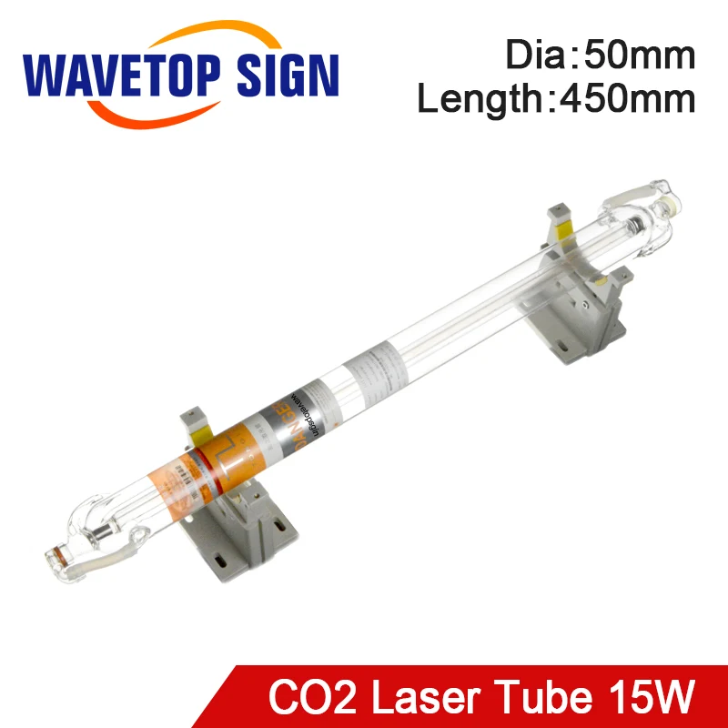 WaveTopSign TONGLI 15 Вт CO2 лазерная стеклянная трубка длиной 450 мм диаметр трубы 50 мм используется для CO2 лазерный резак гравировальный станок