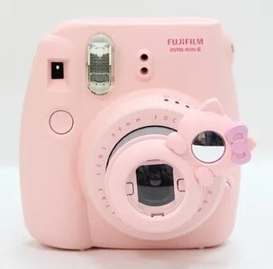 Милый Мини 7s 8 камера розовый желтый синий белый Fujifilm Instax Mini 7s 8 крупным планом объектив hello kitty зеркало для съемки Селфи