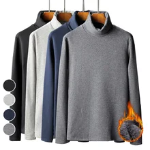 Эластичное хлопковое мужское термобелье, зимние водолазки, Мужская одежда, Футболка, большой размер XXXL, мужская майка с длинными рукавами