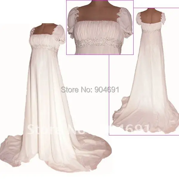 empire waist dress white