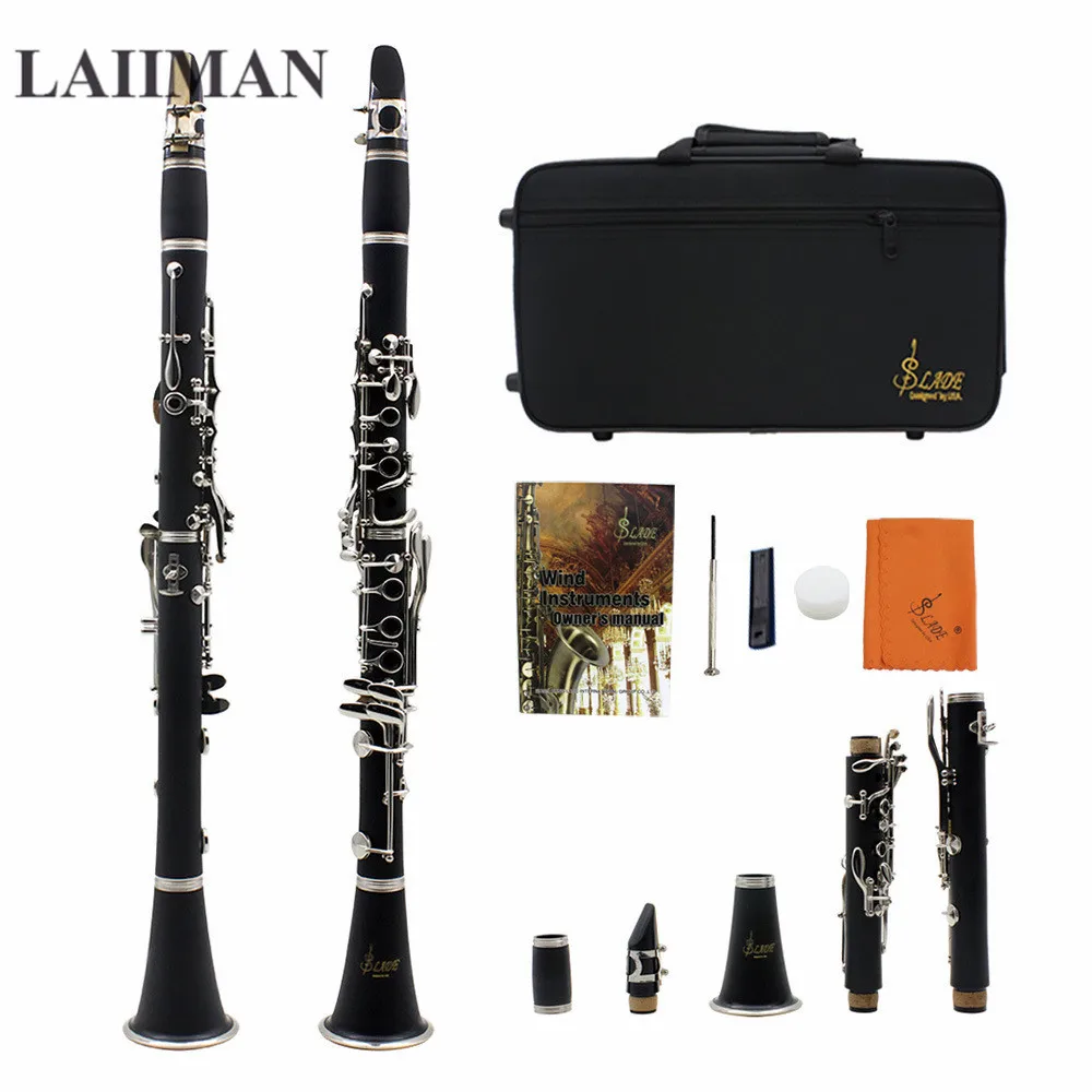 

17 Keys Muticolor Student Clarinet with Durable ABS Body with Reed Best For Beginner Woodwind Instruments Music Education