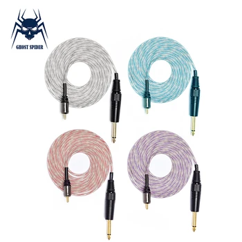 

GHOST SPIDER 2M Tattoo Clip Cord Transparent Heavy Duty Silicone Soft Hook Line Tattoo Machine Gun Power Supply Accessory