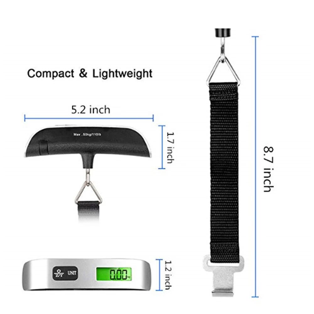 50 кг/10 г светодиодный дисплей кухня весы Мини Портативный подвесной электронный цифровой чемодан для путешествий весы