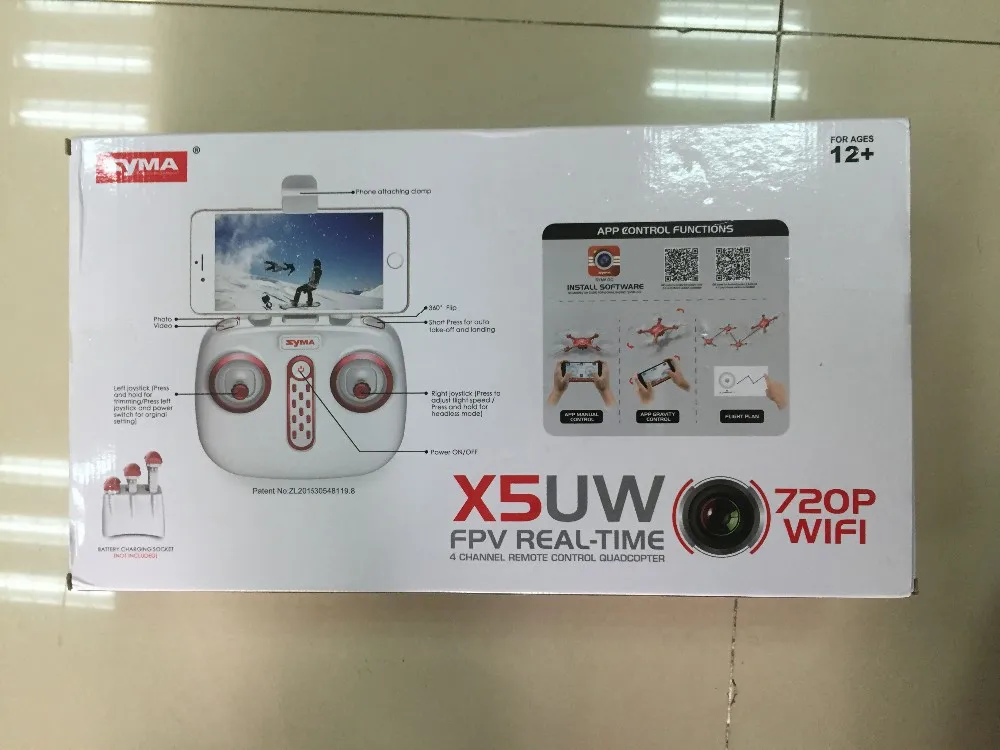 Новейшая модель; SYMA X5UW Дрон 720P WI-FI с видом от первого лица 2MP HD Камера вертолет высота удерживайте один ключ Land 2,4G 4CH 6 оси Квадрокоптер с дистанционным управлением