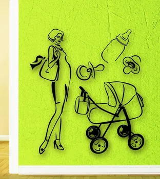 

Wall Stickers Vinyl Decal Child Birth Mom Baby Stroller