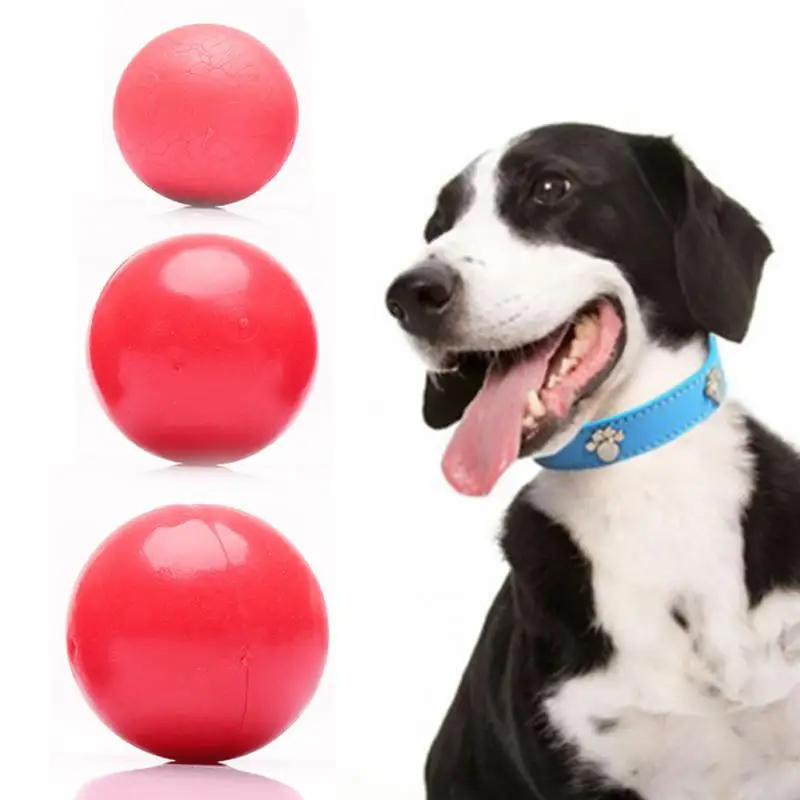 Нетоксичный твердый натуральный резиновый прыгающий мяч супер прочность молярная устойчивая к укусам тренировочная жевательная игрушка