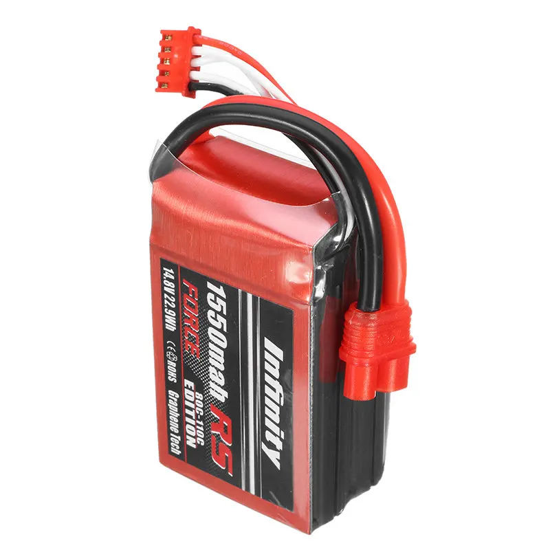 14,8 В 1550 мАч 80C 4S RS FORCE EDITION перезаряжаемый lipo-аккумулятор SY60 разъем для бесконечности Графен для RC игрушечные лошадки