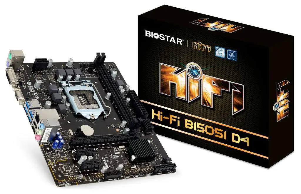 Для BIOSTAR Hi-Fi B150S1 D4 оригинальная новая материнская плата B150 LGA 1151 поддержка G4560 SATA3 32G