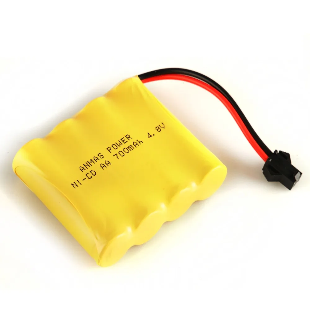 

Anmas Power 1/2/4Pcs 700mAh High Capacity 4.8V Ni-Cd Yellow Color Ni-CD Rechargeable Batteries RC Toy Car Battery