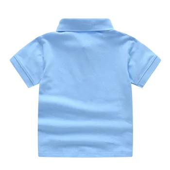 2019 New Children's Summer Cotton Short Sleeved Shirt Baby Boys Girls Solid Color Polo Shirt 2-7Y Kids Brand Polo Clothes Out 3
