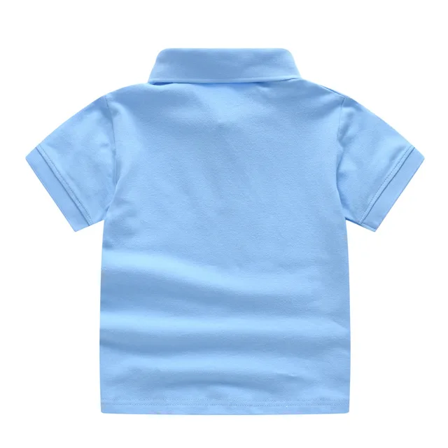2019 New Children's Summer Cotton Short Sleeved Shirt Baby Boys Girls Solid Color Polo Shirt 2-7Y Kids Brand Polo Clothes Out 3