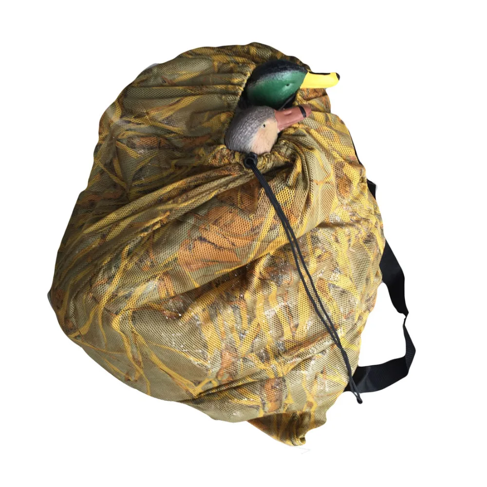 

NEW Mesh Crow Decoy Bag with Shoulder Straps Mesh Backpack Pigeon / Dove Carry Decoys for Hunting Decoy Storage Camo Bag