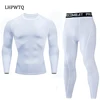 Ensemble de vêtements de Sport pour hommes, sous-vêtements thermiques, collants, Compression, pour course à pied, Jogging, séchage rapide ► Photo 3/6