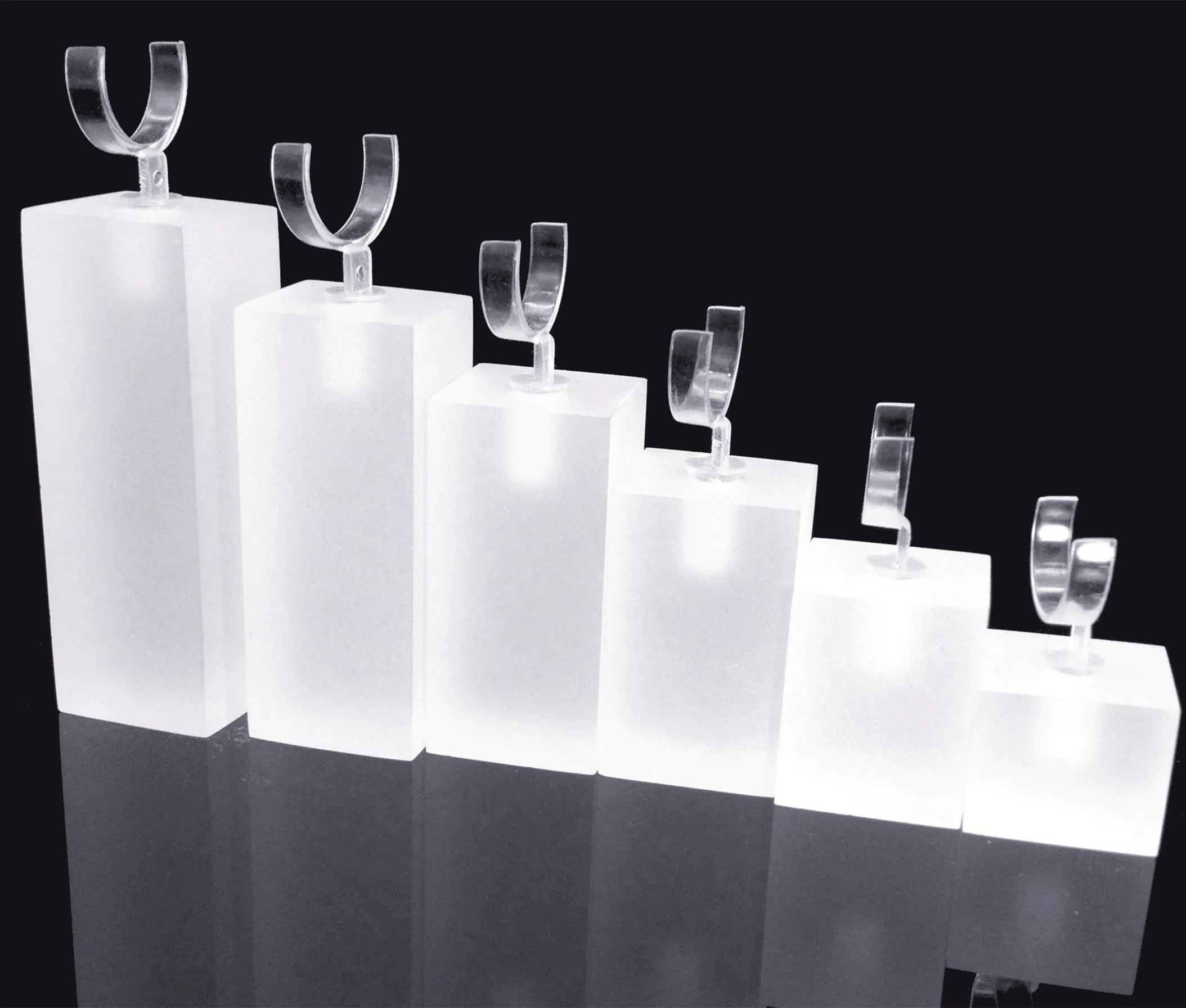  Lot of 5 Acrylic Frosted New Fashion Ring display Holder Ring Display Stand Acrylic Ring Stand Jewe
