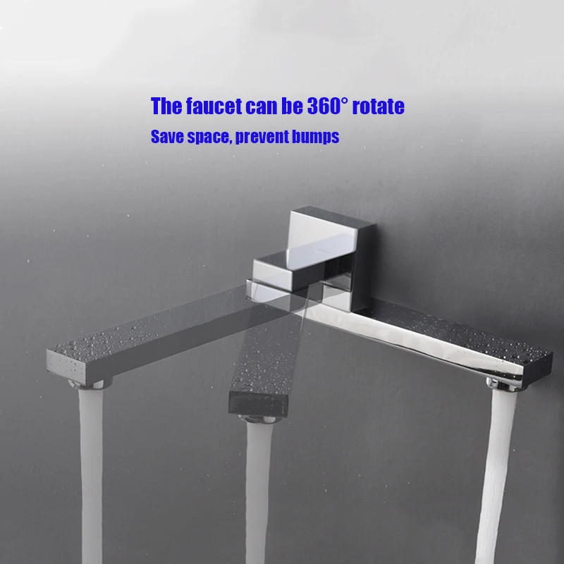 Настенный поворотный смеситель для ванной комнаты латунный материал полированный и хромированный смеситель для ванной комнаты высокое качество кран