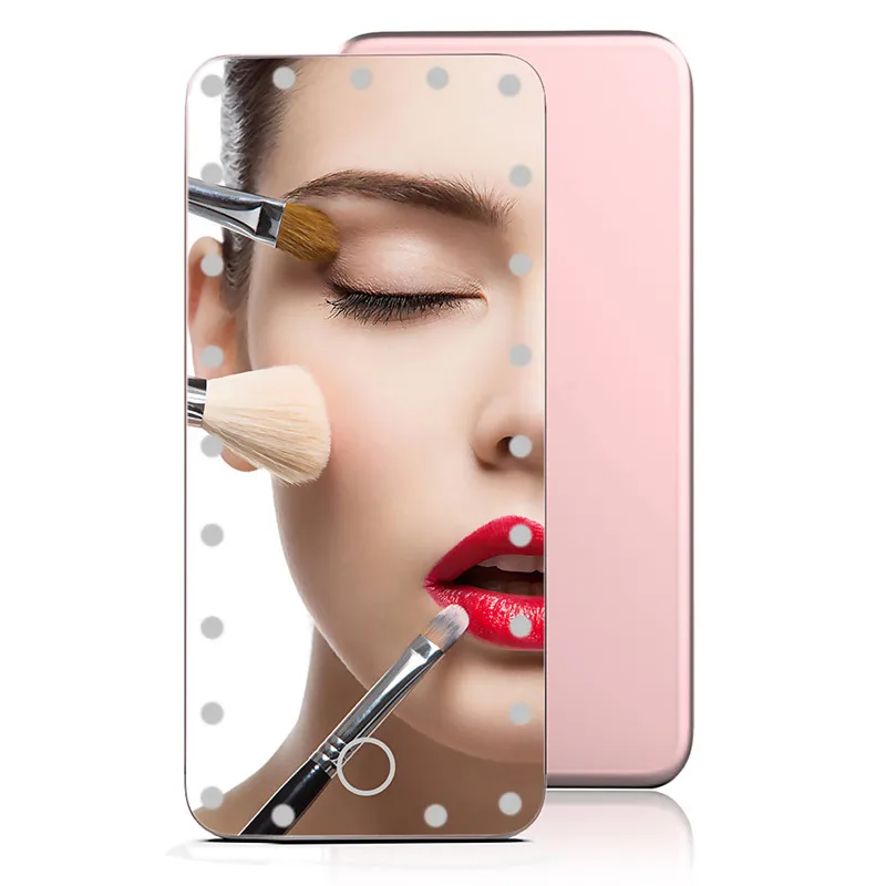 

5.5 Inch Rechargeable 23 LEDs Portable Vanity Makeup Mirror with Leather Cover