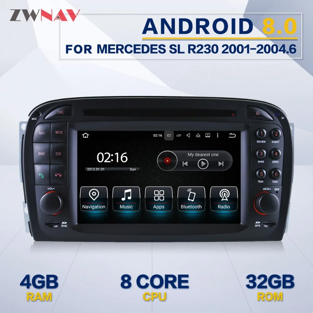 Best Octacore Android 8.0 4+32GB Car DVD Player Head Unit GPS Navigation For Mercedes Benz SL R230 SL500 2001-2007 1 Best Octacore Android 8.0 4+32GB Car DVD Player Head Unit GPS Navigation For Mercedes Benz SL R230 SL500 2001-2007 1