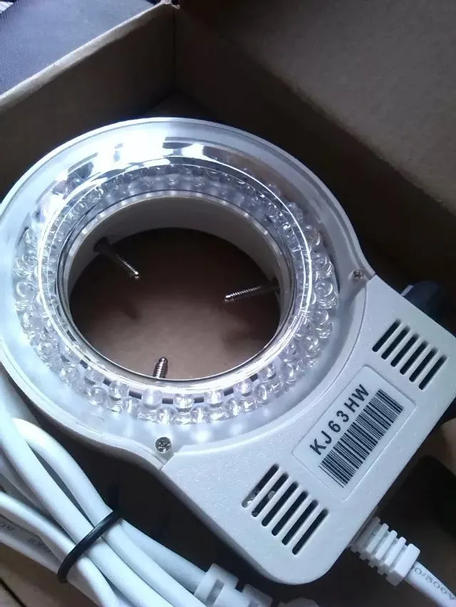 

2018 56pcs LED Lamp Beads Adjuatable Stereo Microscope Illuminated Ring Bulb Lamp 4.5W Allowed AC90-264V with Inner Diameter 63m