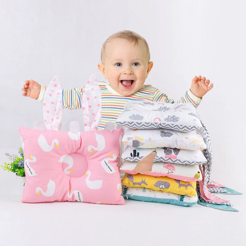 Cotton Cute Rabbit Baby Pillows Newborns Funny Rabbit Ear Baby Decorative Soft Shaping Pillows