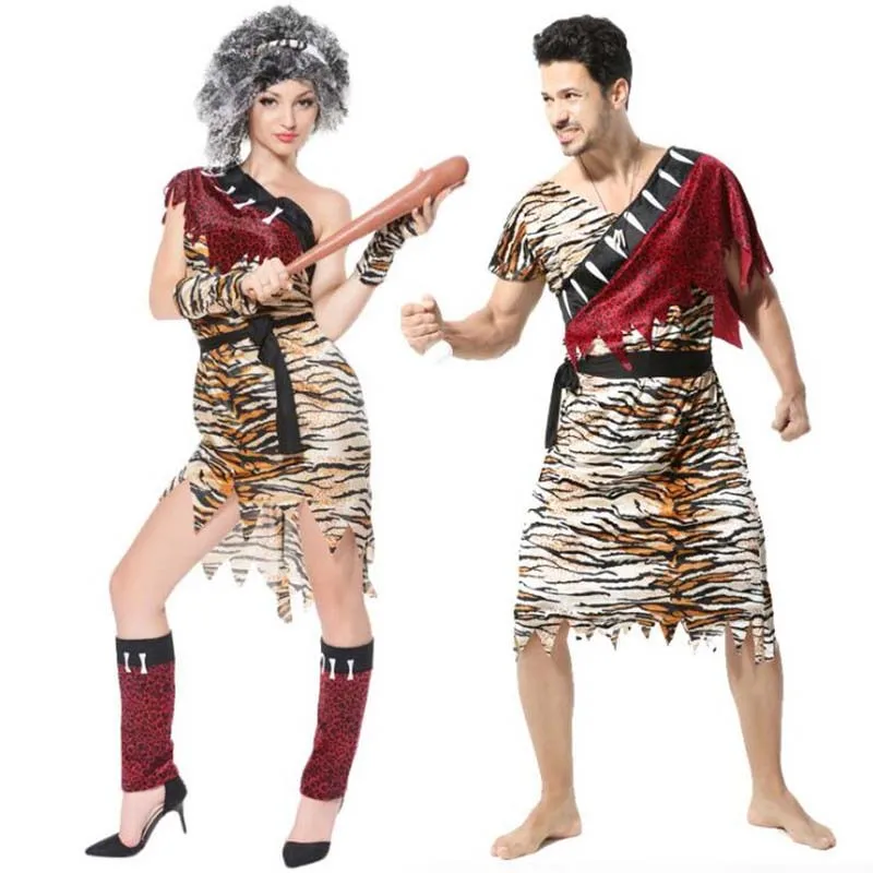Adults Indian Savage Costume Women Men Lovers Wild Man Cosplay Costumes