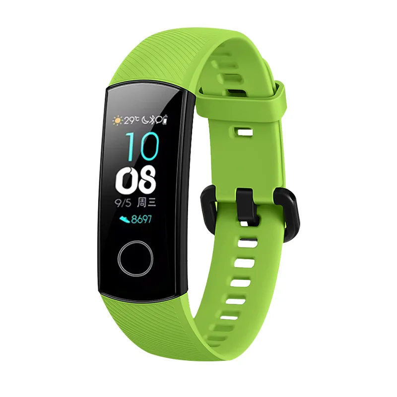 light green huawei Honor Band 4 умный Браслет ремешок силиконовый цветной экран фитнес-трекер часы умный Браслет ремешок - Цвет: light green