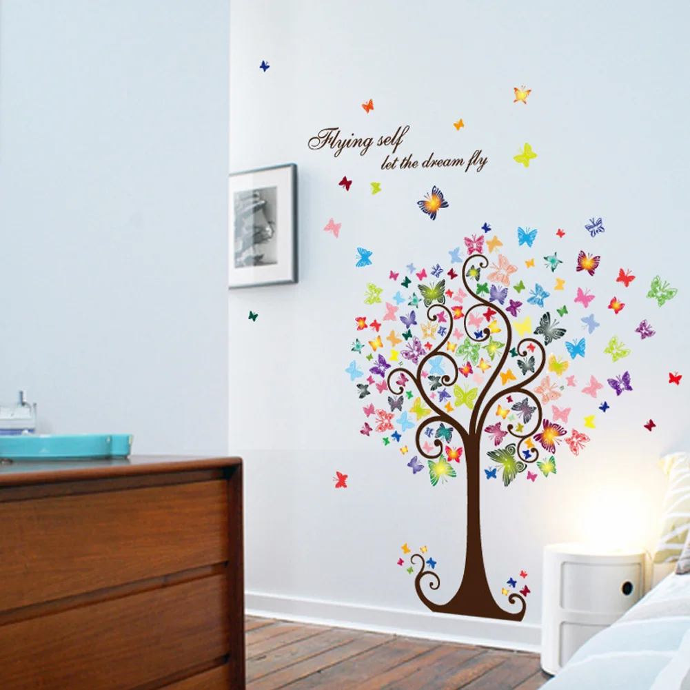 New Romantic Butterfly Tree Removable Wall Sticker Bedroom Living Room