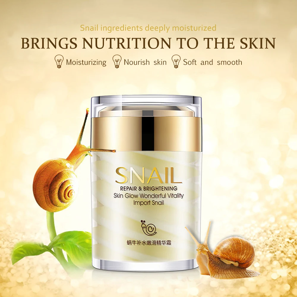 snail repair and brightening skin glow