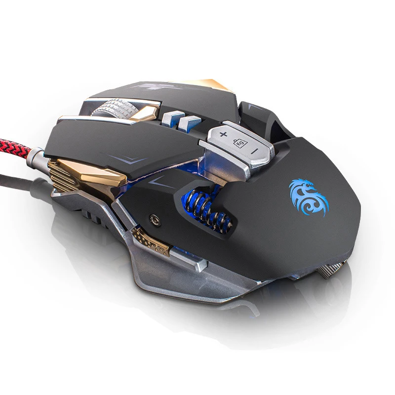 GUIKA 2 Проводная игровая мышь перезаряжаемая 3200 dpi механические металлические гири