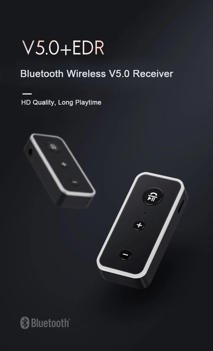 Bluetooth 5,0 аудио приемник Hi-Fi стерео музыка 3,5 мм беспроводной приемник Aux Jack Bluetooth адаптер Громкая связь вызов для динамика автомобиля