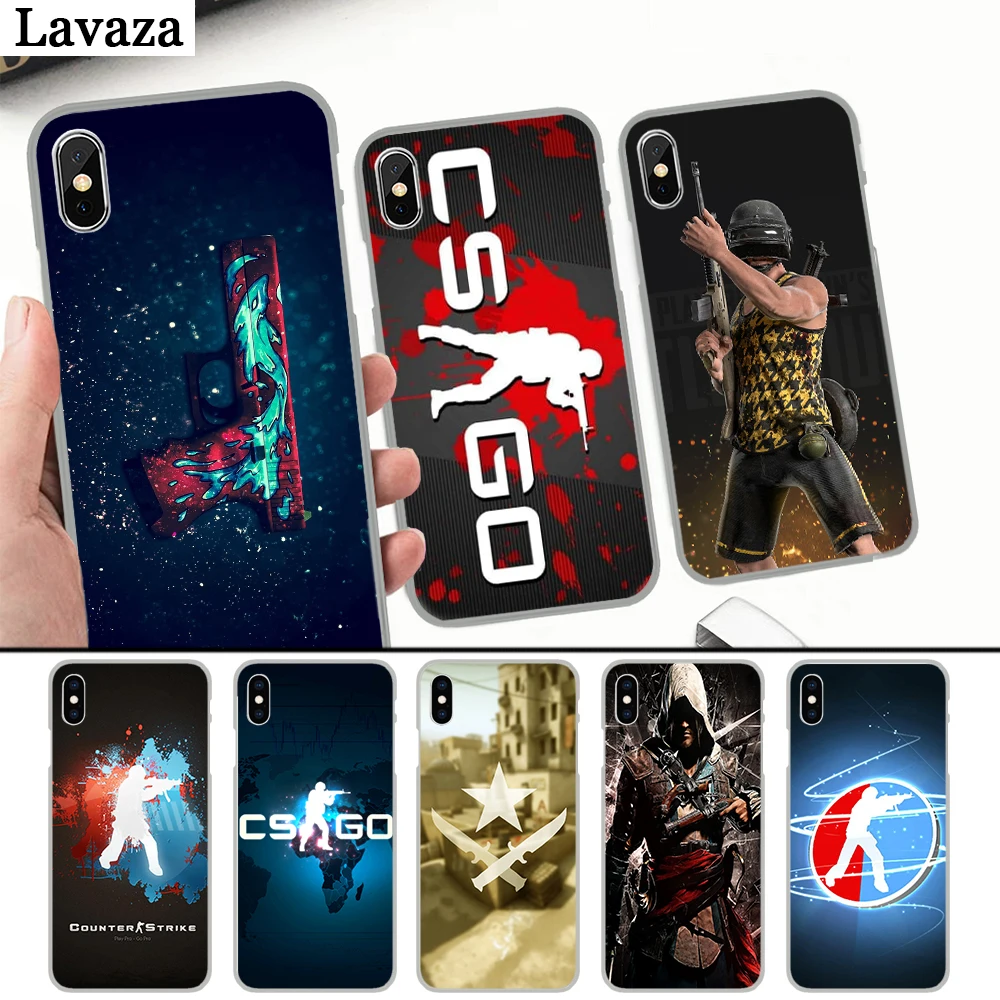 

Lavaza Counter Strike CS GO and PUBG Hard Case for iPhone 4 4S 5 5S 5C 6 6S 7 8 Plus X XS MAX XR