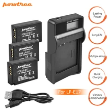 3Packs 7.2V 1500mAh LP-E17 LPE17 LP E17 Camera Battery + USB Charger For Canon EOS M3 M5 750D 760D T6i T6s 8000D Kiss X8i L15 5 pack lp e17 lpe17 lp e17 rechargeable batteries 1040mah for canon for eos m3 m5 750d 760d t6i t6s 800d 8000d kiss x8i