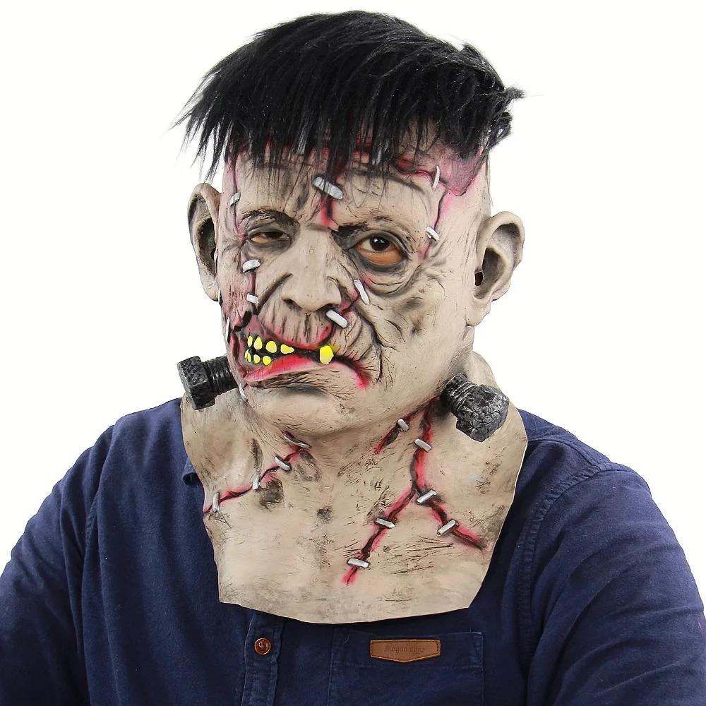 Маска зомби латексная маска для взрослых Хэллоуин новинка полная над головой Маска Костюм вечерние ужасная пугающая маска кровавый головной убор