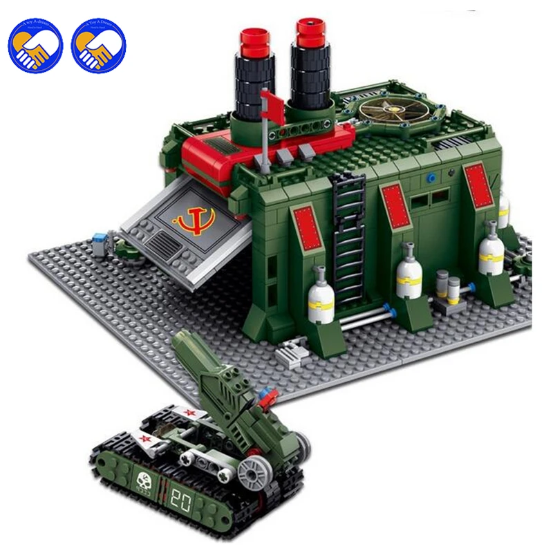 A toy A dream 794PCS KaZi 81008 Red Alert 3 war factory small particles assembled toy building blocks compatible Legoingly