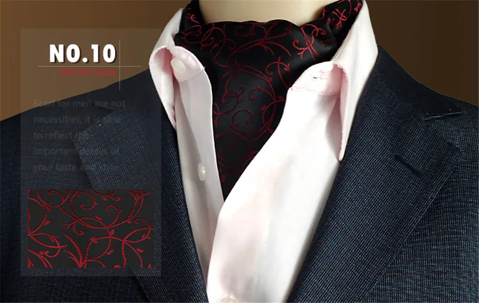 Мужской винтажный Свадебный формальный галстук Ascot Scrunch самостоятельно галстуки джентльмен полиэстер шелк шарфы для шеи галстук Роскошный узор Пейсли