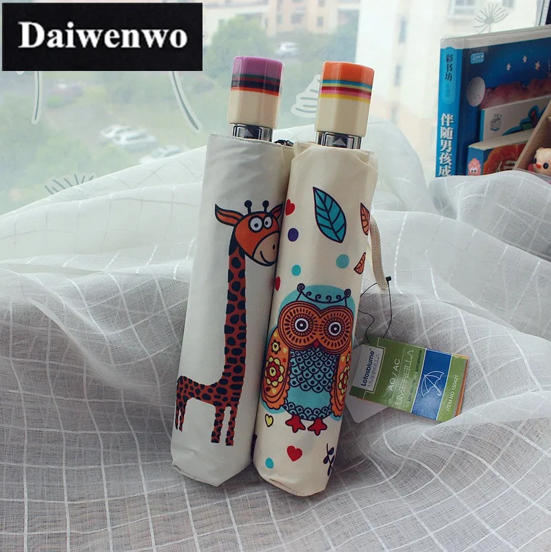 Y06 Japanese Novelty Items Owl Umbrella Female Brand Automatic Clear