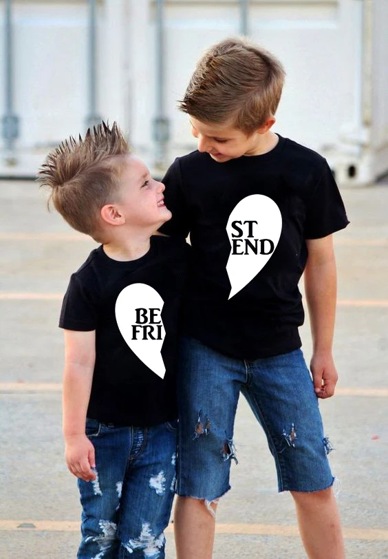 

Best Friend Family Matching Outfits Brother Sisters Clothes Look Tshirt Friends Baby Kids Clothing Festival Children Clothing
