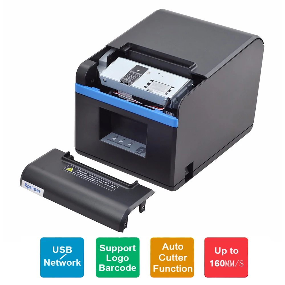 Xprinter 80 مللي متر الحرارية الطابعات استلام فاتورة POS طابعة مع قاطع آلي للمطبخ USB/منفذ إيثرنت متجر مطعم Xprinter 80 مللي متر الحرارية الطابعات استلام فاتورة POS طابعة مع قاطع آلي للمطبخ USB/منفذ إيثرنت متجر مطعم