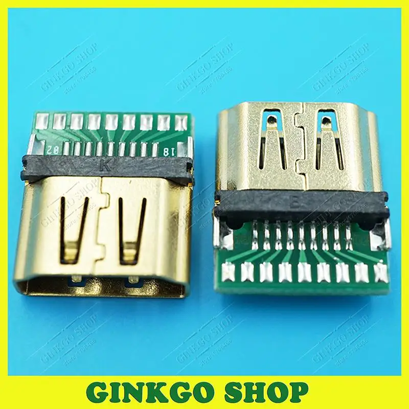 10 шт./лот HDMI разъем 19pin типа A с печатной платой HD Data интерфейс USB Бесплатная