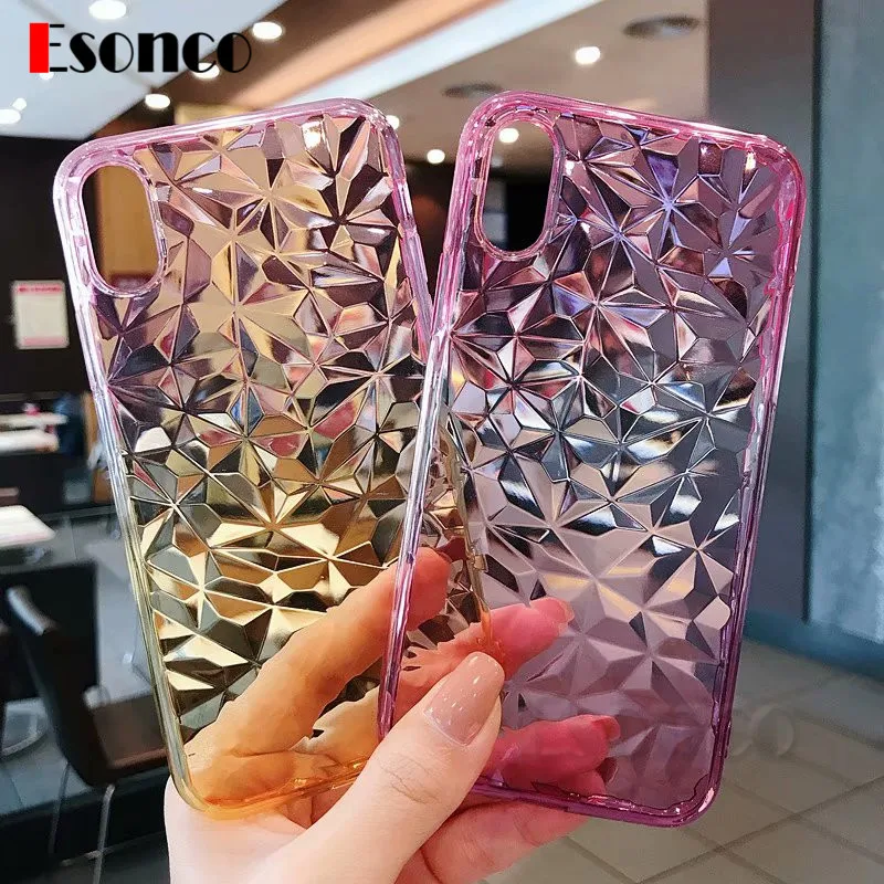 Для iPhone 6 6S Plus 7 8 X Мягкие ТПУ воды пульсация чехол для телефона Цвет Градиент