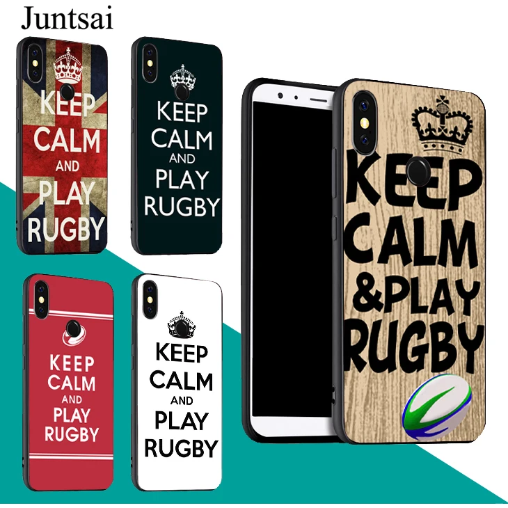 Чехол с надписью Keep Calm and Play Rugby Love для Red mi Note 9 Pro 9S 8T 8 9A 9C Mi 9T 10 Lite POCO X3 Couqe | Мобильные