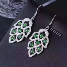 Натурального нефрита серьги серебро 925 природный зеленый камень серьги для женщин классические элегантные серьги-капли юбилей ювелирные изделия
